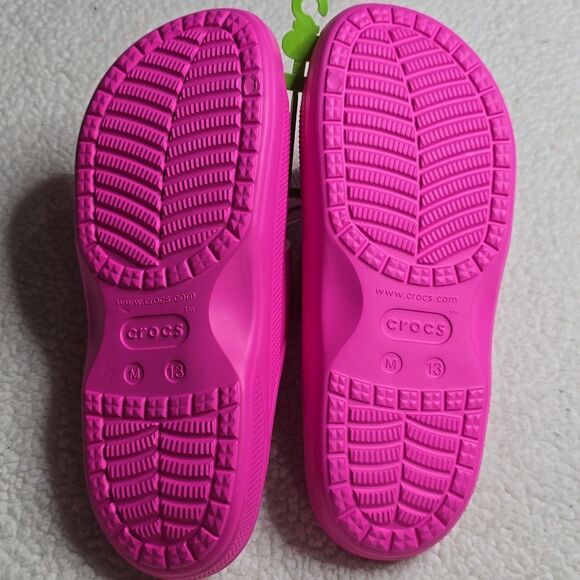 NWT Crocs Unisex-Adult Baya Slide Sandal Hot Pink Sz Mens 13 - Picture 6 of 9